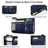 Wheelchair Side Bag, Armrest Storage Pouch with Cup Holder and Reflective Strip for Wheelchairs, Walkers or Rollators (Blue) view 4