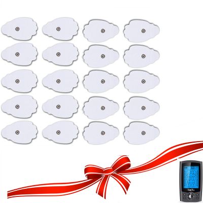 Belifu Adhesive Pad Reusable Self-Adhesive Replacement Massage Pads Latex Free, Standard Connection Snap on 3.5mm Cable for Belifu Massager