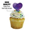 Choose Your Weapon Dungeon RPG Dice Heart Love Cupcake Picks Toppers Decoration Set of 6 view 3