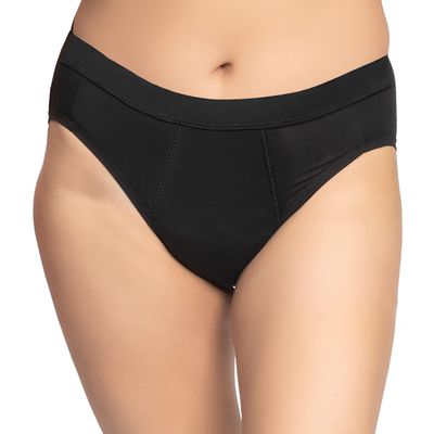 4period Period Underwear for Women & Teens; Comfortable, Breathable, No Side Leaks, Heavy Absorbency (1 Black, 3X-Large)