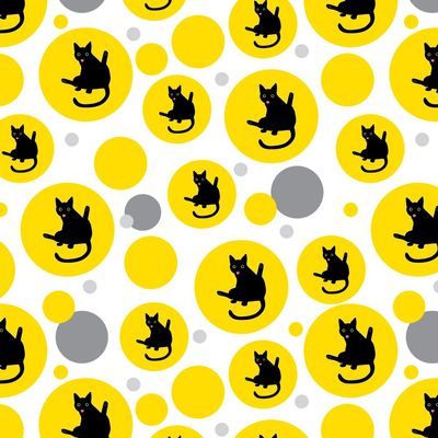 GRAPHICS & MORE Black Cat Lifting Leg and Licking Premium Gift Wrap Wrapping Paper Roll