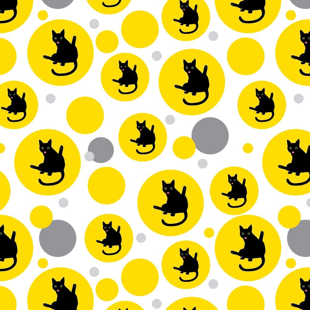 GRAPHICS & MORE Black Cat Lifting Leg and Licking Premium Gift Wrap Wrapping Paper Roll