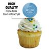 Happy Camper with Campfire Cupcake Picks Toppers Decoration Set of 6 view 3