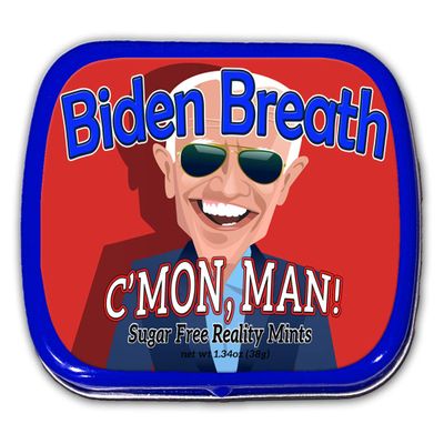 Biden Breath Mints - Novelty Candy for Friends, Political Humor, Wintergreen, Sugar-Free, 1 oz