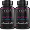 (2 Pack) Smarter Biotin 5000mcg in Avocado Oil, Vitamin B7, Non-GMO, 90 Mini Liquid Softgels, No Soy view 1