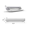 JIEQIJIAJU Plastic Wrap Dispenser with Slide Cutter, Refillable Cling Film Dispenser with Steel Cutter and 12''x250'' BPA Free Household Reusable Food Wrap Dispenser with Cutter for Foil/Film Roll view 2