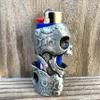 Double Skull Head Pattern Skeleton Metal Lighter Case Cover Holder fits BIC Full Standard Size Lighter J6 view 3