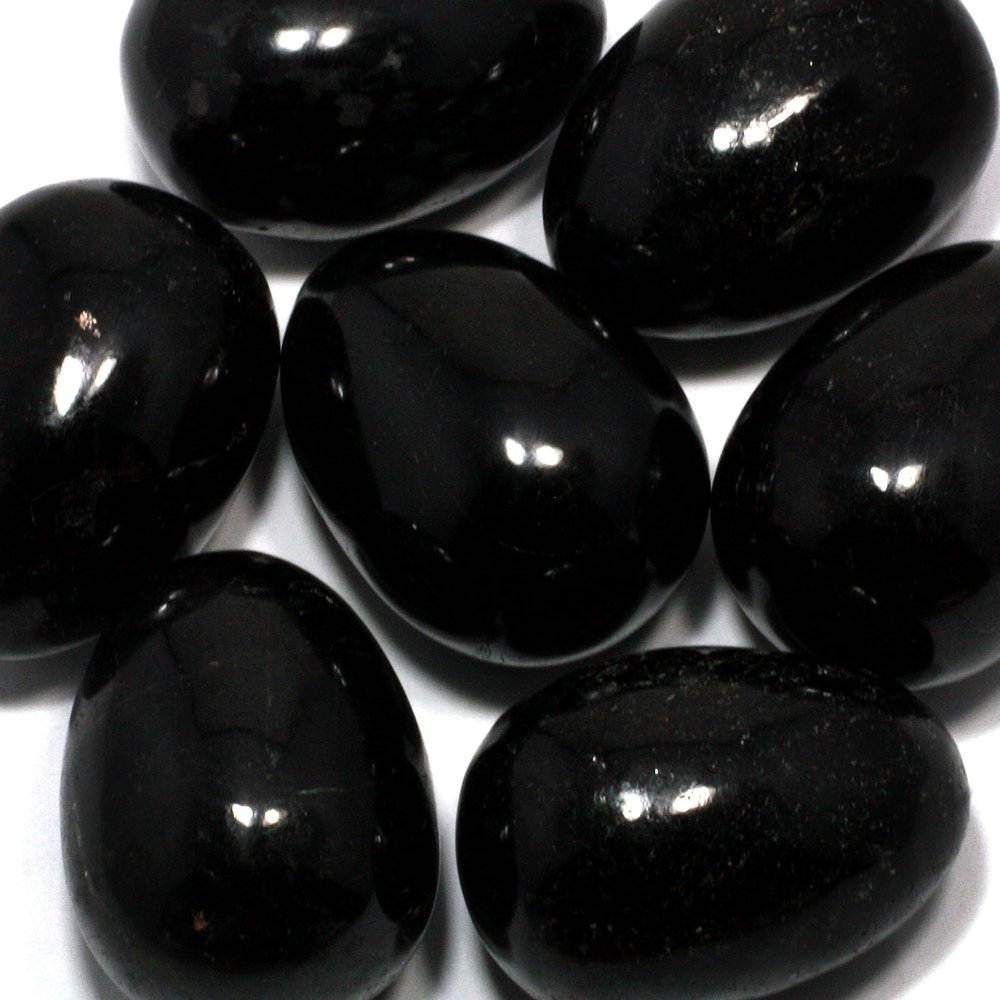 Black Tourmaline Crystal Egg ~48mm