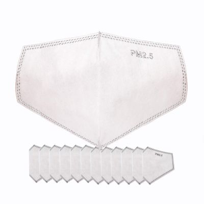 120PCS New Upgrade 3D PM2.5 Activated Carbon Filter Insert Adult Five Layers 3D Cutting PM 2.5 Filter Dustproof Air Pollution Replaceable Paper Larger Protection Area