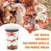 12 oz Clear Plastic Parfait Cups with Insert 3.25oz & Flat Lids No Hole - (20 Sets) Yogurt Fruit Parfait Cups for Kids, for Dips and Veggies, Take Away Breakfast and Snacks. No Leaking view 4