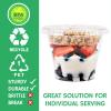 Aatriet 9 oz Clear Plastic Parfait Cups with Insert 3.25oz & Flat Lids No Hole - (50 Sets) Yogurt Fruit Parfait Cups for Kids, for Dips and Veggies, Take Away Breakfast and Snacks. No Leaking view 2
