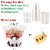 Aatriet 9 oz Clear Plastic Parfait Cups with Insert 3.25oz & Flat Lids No Hole - (50 Sets) Yogurt Fruit Parfait Cups for Kids, for Dips and Veggies, Take Away Breakfast and Snacks. No Leaking view 3