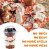 Aatriet 12 oz Clear Plastic Parfait Cups with Insert 3.25oz & Dome Lids No Hole - (20 Sets) Yogurt Fruit Parfait Cups, for Dips and Veggies, Take Away Breakfast and Snacks. No Leaking view 4