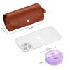 FGcase Weekly Pill Organizer 2 Times a Day Large 7 Day Rainbow Pill Box with Brown PU Leather Case Portable Travel Medication Container AM PM Pill Box for Vitamins, Fish Oils, Medicine, Supplements view 4