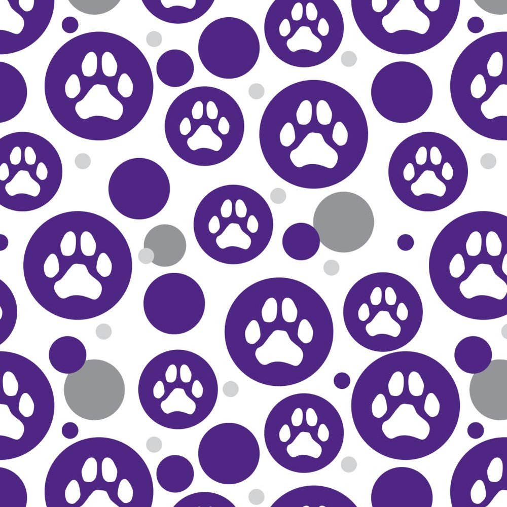 GRAPHICS & MORE Paw Print Dog Cat White on Black Premium Gift Wrap Wrapping Paper Roll