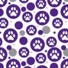 GRAPHICS & MORE Paw Print Dog Cat White on Black Premium Gift Wrap Wrapping Paper Roll view 1
