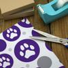 GRAPHICS & MORE Paw Print Dog Cat White on Black Premium Gift Wrap Wrapping Paper Roll view 3