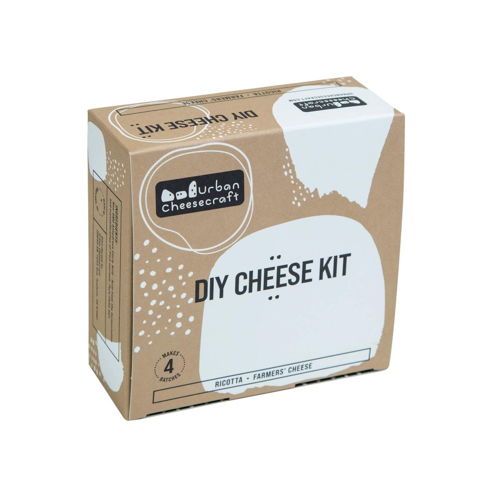 Mini DIY Cheese Kit - Ricotta & Farmers' Cheese - 4 Batches, Make Cheese in 30 Minutes, Vegetarian, Gluten Free & Non-GMO