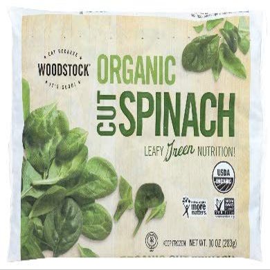Woodstock Farms Organic Cut Spinach, 10 Ounce -- 12 per case.