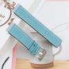 Jennyfly Genuine Leather Band Fitbit Versa, Slim Leather Band Replacement Strap Wristband Adjustable 5.5-7.8 inch for Women Men Compatible with Fitbit Versa/Versa 2/Versa Lite- Blue view 2