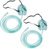 2 Packs - Pediatric Standard Oxygen Mask with 6.6' Tubing and Adjustable Elastic Strap - Size S view 1
