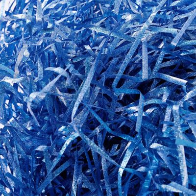 LJY Glitter Raffia Paper Shreds, 100g Crinkle Cut Filler for Gift Wrapping, Basket Filling, Wedding Decorations, Party Supplies, and DIY Crafts Shredded Confetti Strands (Glitter Blue)