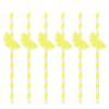 Amosfun 20PCS Paper Straws Lemon Paper Straws for Cocktail Party Birthday Wedding Summer Hawaiian Luau Party view 1