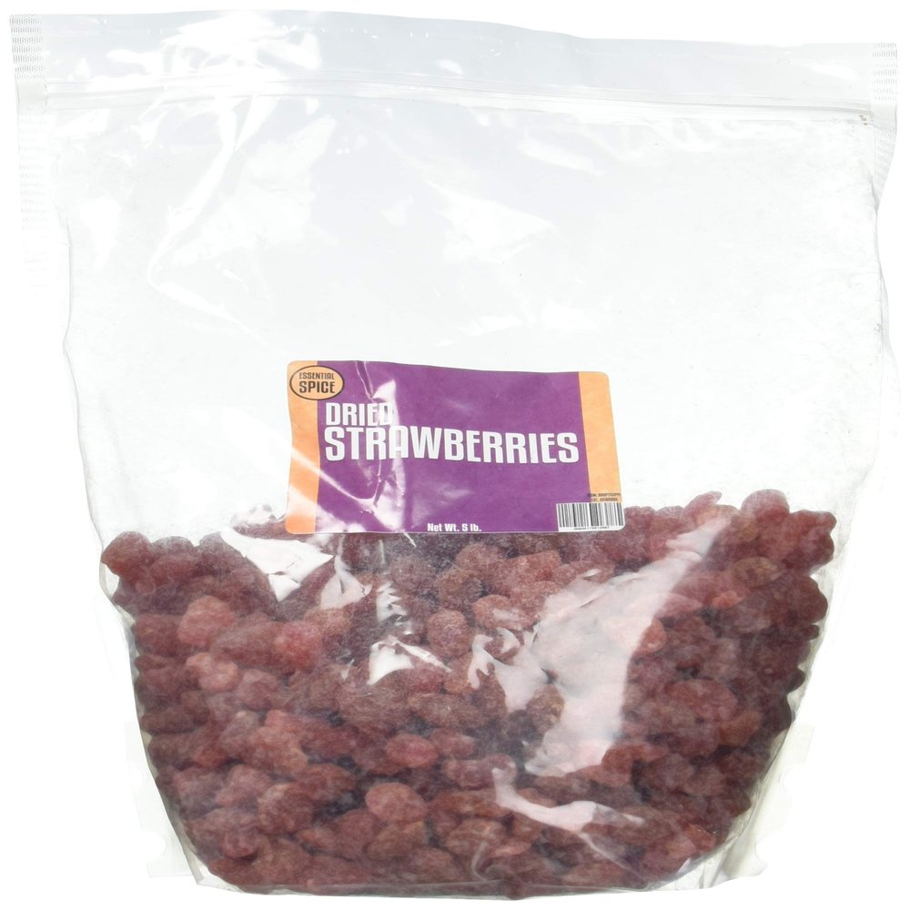 Essential Spice Dried Strawberries, 5 Lb - Soft & Chewy, Naturally Sweet, Perfect for Snacking, Baking, and Toppings  Gourmet Quality, Rich in Flavor  Ideal for Cereal, Oatmeal, Salads & More