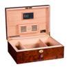 AUTOGRAPHED DANIEL MARSHALL LIMITED EDITION 165 CIGAR HUMIDOR IN BURL WITH LIFT OUT TRAY view 2