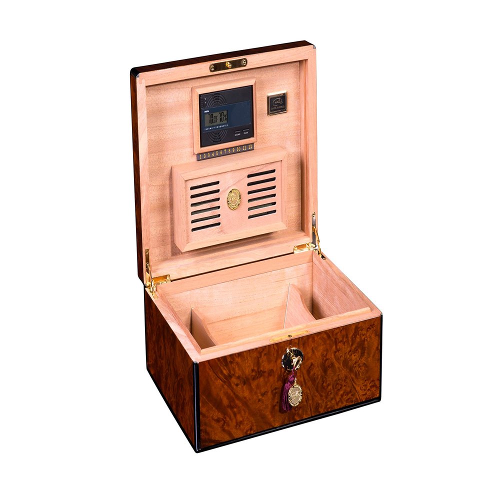 Autographed Daniel Marshall 100 Cigar Humidor in Precious Burl Humidor