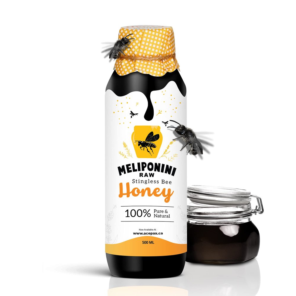 Meliponini - Stingless Bee Honey, Antioxidant-Rich Raw, A Powerful Alternative to Manuka, Tasty Sweet and Sour Pure with Many Health Benefits, 500 ml