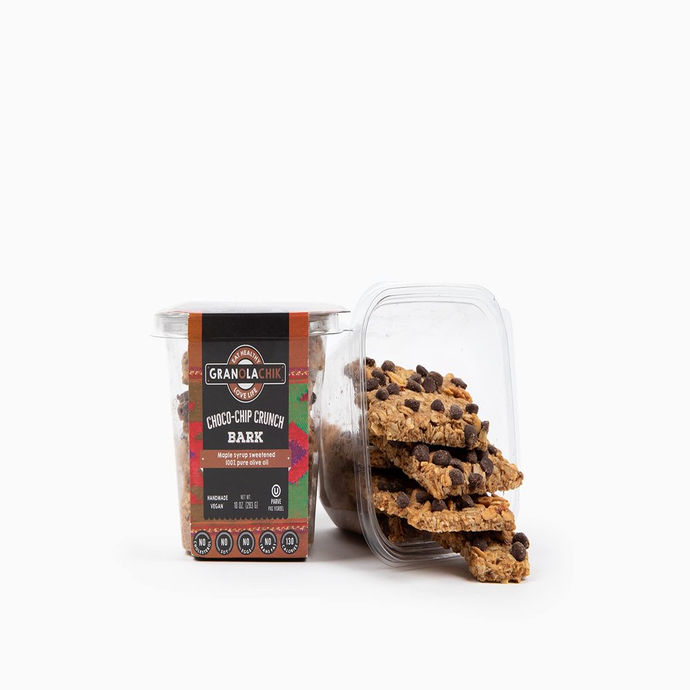 Granolachik Artisanal Granola Bark, Vegan, No Refined Sugars Maple Syrup Sweetened (Chocolate Chip, 10.00 Ounce (Pack of 1))
