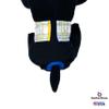 Barkertime Blue Yellow Plaid on Black Waterproof Premium Cat Diaper, L, Without Tail Hole - Made in USA view 2