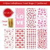 AREOK Valentines Day Candy Goody Bags, Valentine Goodie Bags, 133 Pcs - Valentines Cellophane Treat Bags, Clear Goodie Bags With Ties, Cellophane Cookie Bags, Valentines Day Gift Bags, 7 Designs view 4