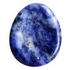 favoramulet Healing Crystal Thumb Worry Stone, Teardrop Carved Palm Pocket Stones for Anxiety Therapy Geometry Chakra Reiki Positive Energy Meditation, Sodalite