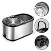SWIFTIRON Spin Mop and Bucket with Wringer Set for Home,360 Mop and Bucket with Separate Clean and Dirty Water,Wet Dust Mop for Floor Cleaning with Extra Refills (Silver) view 2