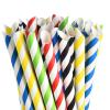 ALINK Paper Boba Straws, 4-Layer Heavy Duty, 12mm Extra Wide Biodegradable Striped Jumbo Smoothie Straws for Bubble Tea, Tapioca Pearls - Pack of 50 view 1