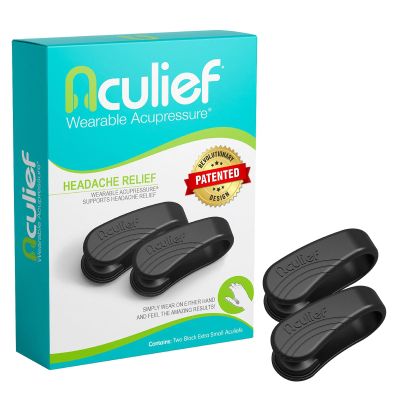 Aculief Acupressure Hand Clip - Stress Management & Hand Pressure Point Support - Portable Comfort & Thumb Pressure Point Clip - Regular, Pink, Pack of 2