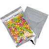 100 Pack Resealable Mylar Bags- 4.7 x 7.9 Inch Flat Zip lock Bags Food Storage Packaging Pouch Clear Silver Aluminum Foil Bags view 1