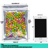 100 Pack Resealable Mylar Bags- 4.7 x 7.9 Inch Flat Zip lock Bags Food Storage Packaging Pouch Clear Silver Aluminum Foil Bags view 2