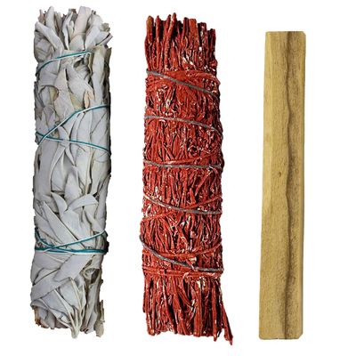 Activate White Sage Pack Bundle - 4 Inches Smudge Sticks Home Spiritual Cleansing Meditation Relaxation Aromatherapy Healing Energy Rituals - Premium California White (Trinity Pack)