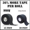 12 Pack Black Athletic Tape (45ft Rolls) - Athletes Trainers Injuries & First Aid - Premium Medical Sports Tape - Wrap & Support Ankles & Wrists - Easy Tear Design with Zinc Oxide & No Sticky Residue view 3