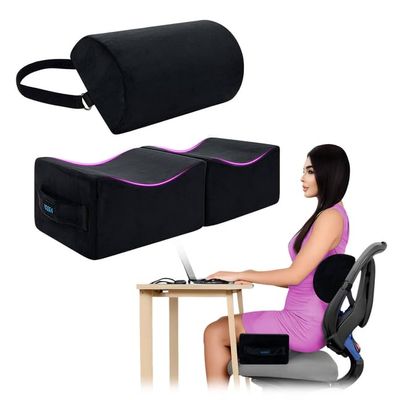 AOSSA BBL Pillow After Surgery, Brazilian Butt Lift Booty + Back Support Cushion, Foam Butt Pillows for Sitting Driving, Travel Lifting Seat Cushion, Post Surgery Wedge Pillow, BBL Recovery Kit