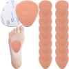 20 Pieces Metatarsal Felt Pads Foot Insert Pads Ball of Cushion for Pain Relief Forefoot and Sole Adhesive Foam Accessories for Men and Women 1/4 Inch Thick(Nude Color) view 1