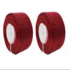 1 Inch Organza Ribbon 100 Yards (2 Rolls) Sheer Ribbon for Party Decoration Gift Wrapping Crafts (25033 Wine Red, 1 in) view 1