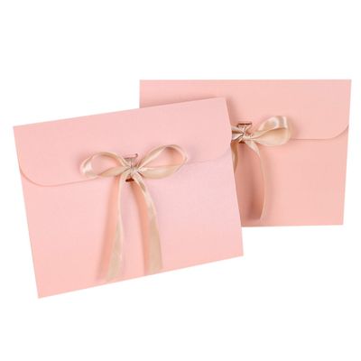 10Pcs Envelope Presents Bags Paper Party Favor Bag with Bow Ribbon Silk Scarves Presents Package Box Gloves Hat Scarf Envelope Wrap Bags Greeting Cards Holders for Christmas Birthday Wedding Decor