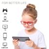 AHXLL Kids Blue Light Blocking Glasses 2 Pack, Anti Eyestrain & UV Protection, Computer Gaming TV Phone Glasses for Boys Girls Age 3-9 (Transparent Purple+ Transparent Pink) view 2