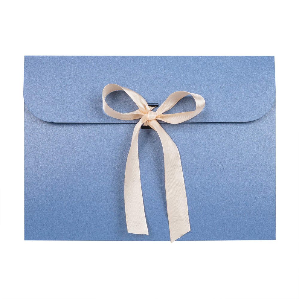 10Pcs Envelope Presents Bags Paper Party Favor Bag with Bow Ribbon Silk Scarves Presents Package Box Gloves Hat Scarf Envelope Wrap Bags Greeting Cards Holders for Christmas Birthday Wedding Decor