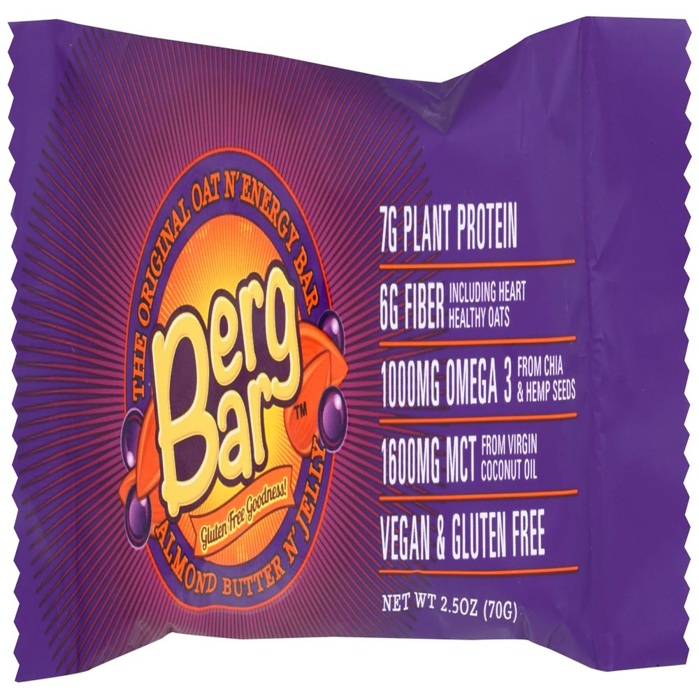 BERG BITES - OAT'N'ENERGY BAR, ALMOND BUTTER & JELLY, 1 ct, 2.5 oz