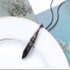 Jovivi Natural Black Obsidian Healing Crystal Necklace Bronze Flower Wrapped Facted Gemstone Pointed Pendant Pendulum for Reiki Divination Wicca Balancing view 2